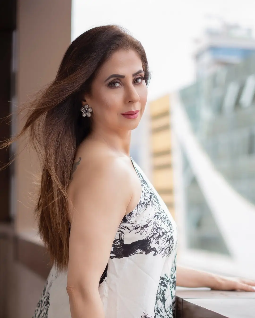 Bollywood Actress Urmila Matondkar Stills White Gown